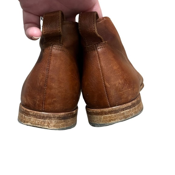 Vince brown leather chukka lace up boot Made in Italy - Picture 6 of 8